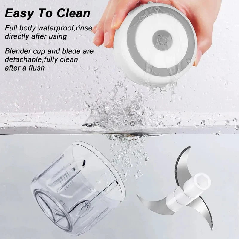 250ML Electric Garlic Mincer, USB Mini Food Chopper, Vegetable Onion Chopper, Portable Small Food Processor
