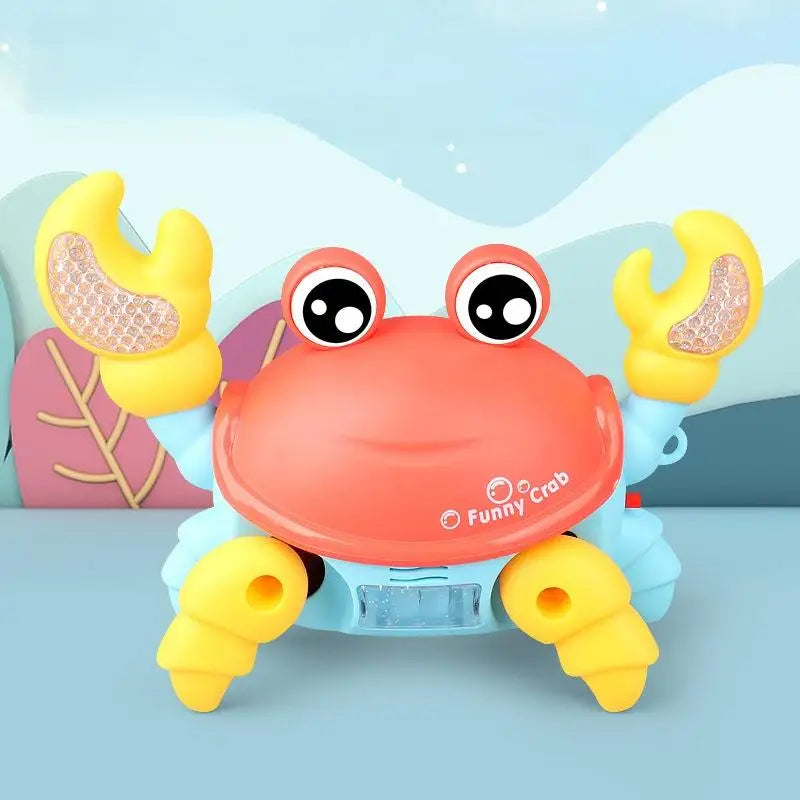 1Pcs Electric Crawling Crab Musical Toy with Sound and Light Educational Toddler Toy for Kids Playroom Entertainment