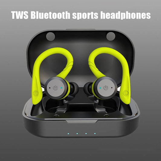 Swimming Waterproof Bluetooth Earphone Dual Wear Style Sport Wireless Headset TWS IPX7 Earbuds Stereo Long Play Time With Mic