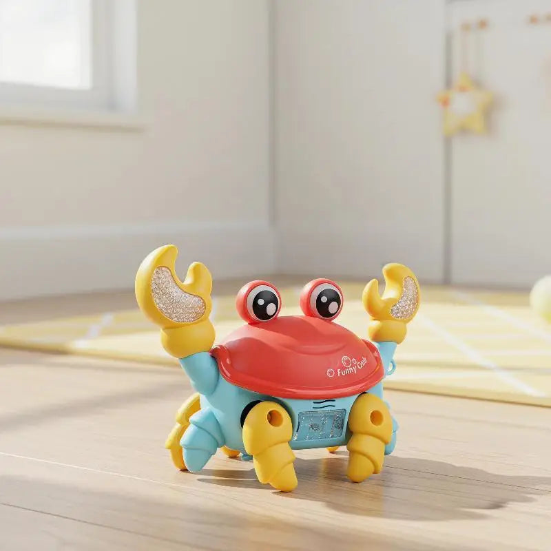 1Pcs Electric Crawling Crab Musical Toy with Sound and Light Educational Toddler Toy for Kids Playroom Entertainment