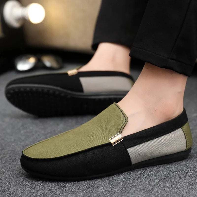 Summer Men's Casual Shoes Lightweight Breathable Loafers Man Slip-on Flat Shoes Comfy Non-slip Leisure Shoes For Men Lazy Shoes