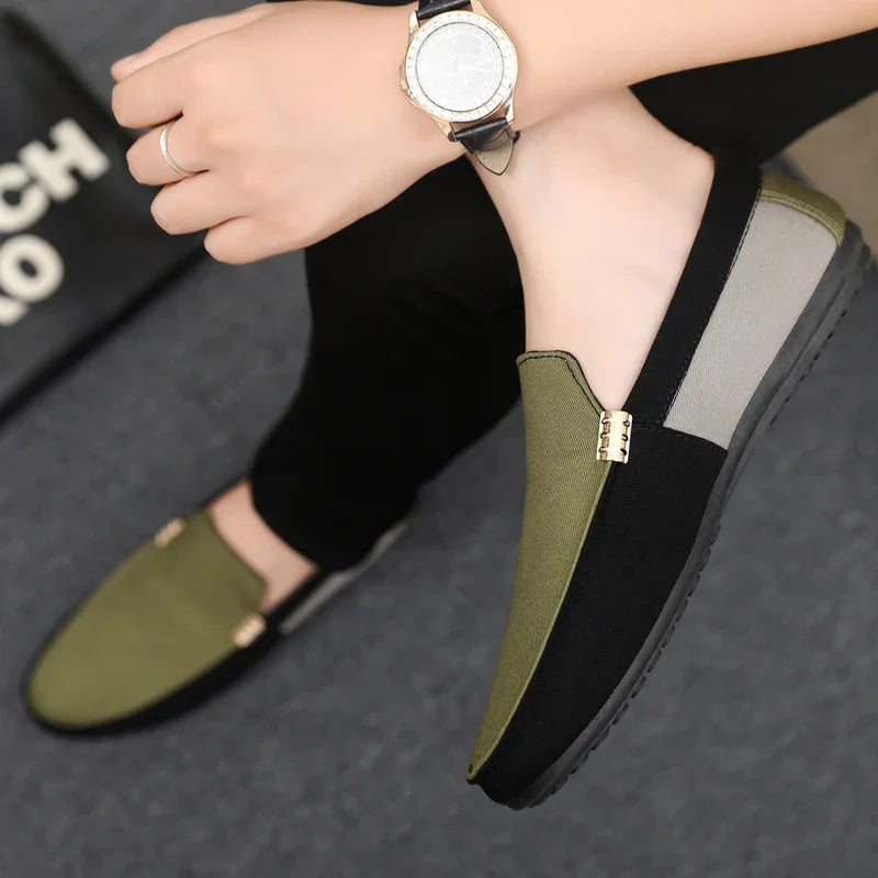 Summer Men's Casual Shoes Lightweight Breathable Loafers Man Slip-on Flat Shoes Comfy Non-slip Leisure Shoes For Men Lazy Shoes