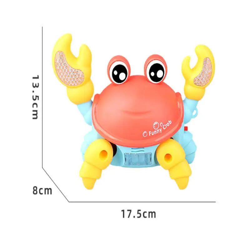 1Pcs Electric Crawling Crab Musical Toy with Sound and Light Educational Toddler Toy for Kids Playroom Entertainment