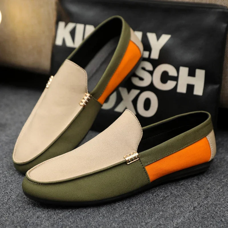 Summer Men's Casual Shoes Lightweight Breathable Loafers Man Slip-on Flat Shoes Comfy Non-slip Leisure Shoes For Men Lazy Shoes