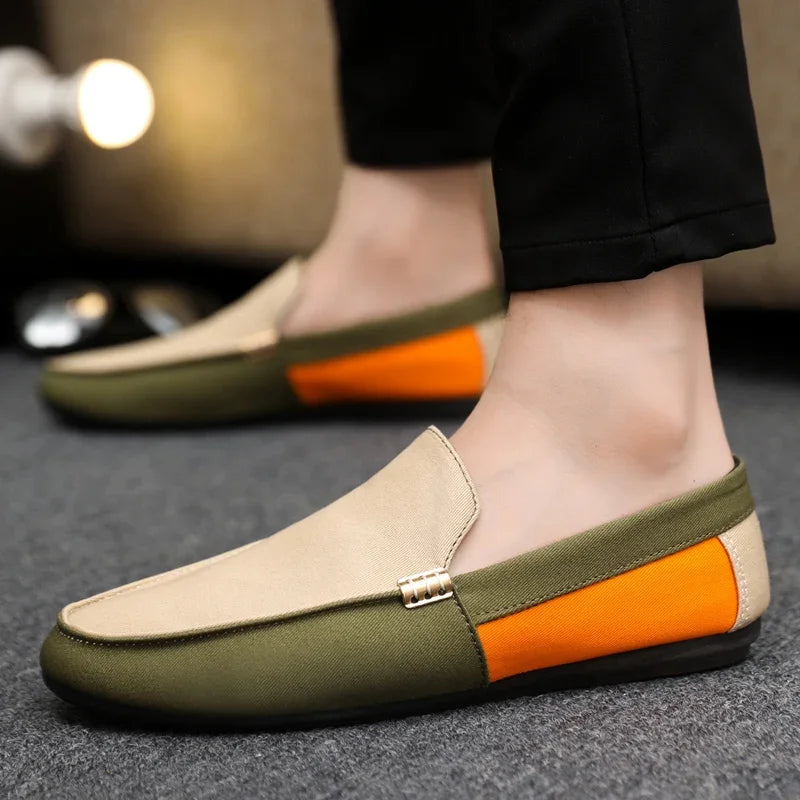 Summer Men's Casual Shoes Lightweight Breathable Loafers Man Slip-on Flat Shoes Comfy Non-slip Leisure Shoes For Men Lazy Shoes