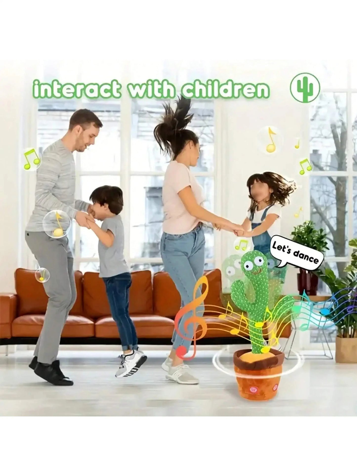 *Dancing Talking Cactus Toys For Baby Boys And Girls, Singing Mimicking Recording Repeating What You Say Sunny Cactus Up Plus