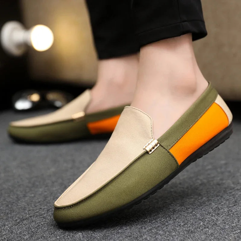 Summer Men's Casual Shoes Lightweight Breathable Loafers Man Slip-on Flat Shoes Comfy Non-slip Leisure Shoes For Men Lazy Shoes